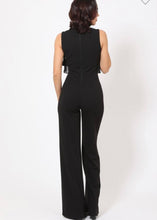 Load image into Gallery viewer, Bow neck Black Jumpsuit
