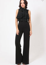 Load image into Gallery viewer, Bow neck Black Jumpsuit
