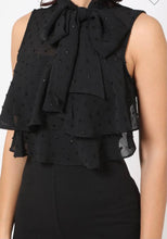 Load image into Gallery viewer, Bow neck Black Jumpsuit
